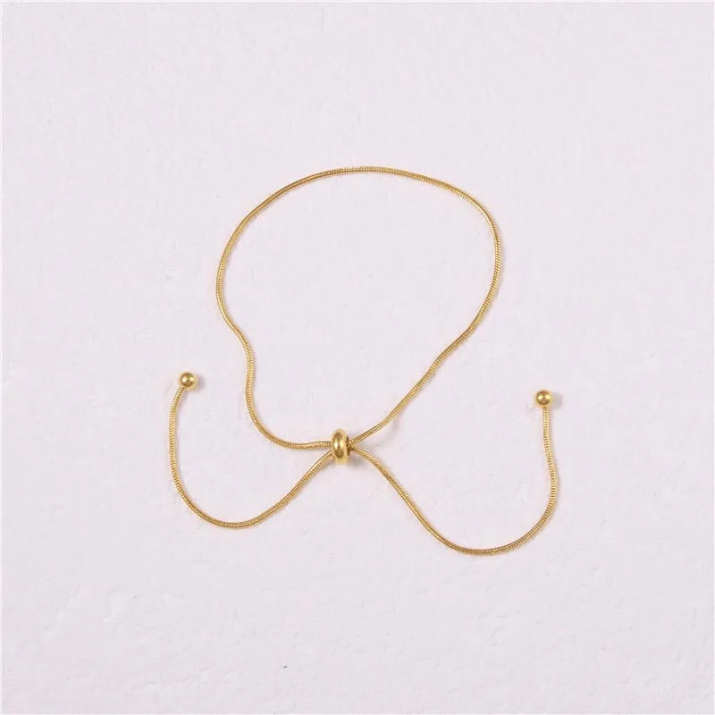 gold bracelet Yun ruo Роза змея золотистого цвета браслет-цепочка отрегулировано Модные женские подарочные 316 L Титан Сталь ювелирных изделий никогда не увядает Прямая - Окраска металла: gold bracelet