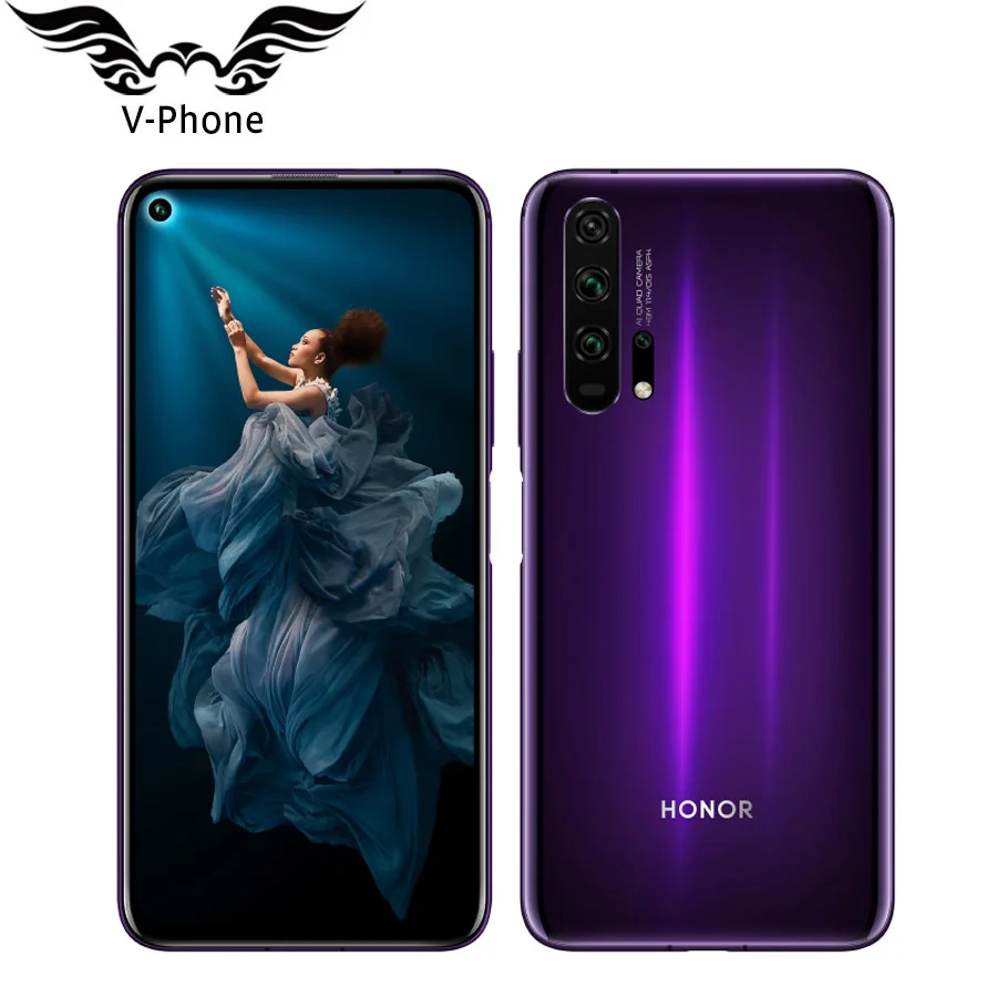 Honor 20 pro мобильный телефон 8 Гб Оперативная память 128 Гб 256 Встроенная память 6,2" Kirin 980 Octa core 48MP Quad Камера 4000 мАч NFC Смартфон 4G