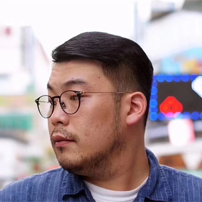 Najtaniej Tytanowa ramka do okularów mężczyźni OV1181 Retro ramka markowe okulary do oczu ramki okularów dla kobiet tytanowe okulary z pudełkiem