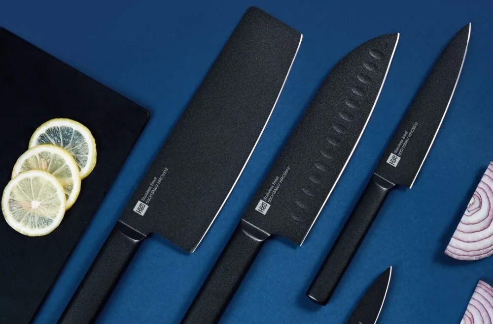 Gadgetoo Huohou Non Stick Stainless Steel Kitchen Knife 5 In 1 Combo Hu0076