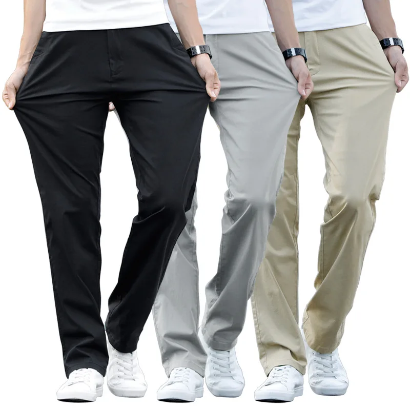 Spring and Summer Thin Section Loose Large Size Plus Solid Color Pants