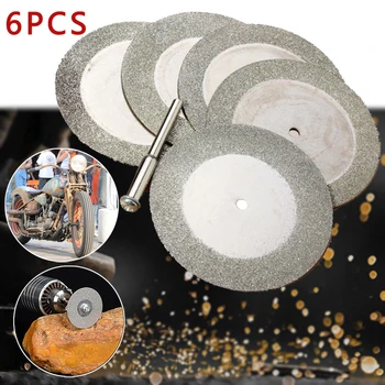 

50mm Diamond Cutting Discs Wheel & Drill Bit Rotary Tool Circular Saw Blades Disc Mandrel For Dremel Mini Drill Power Tool