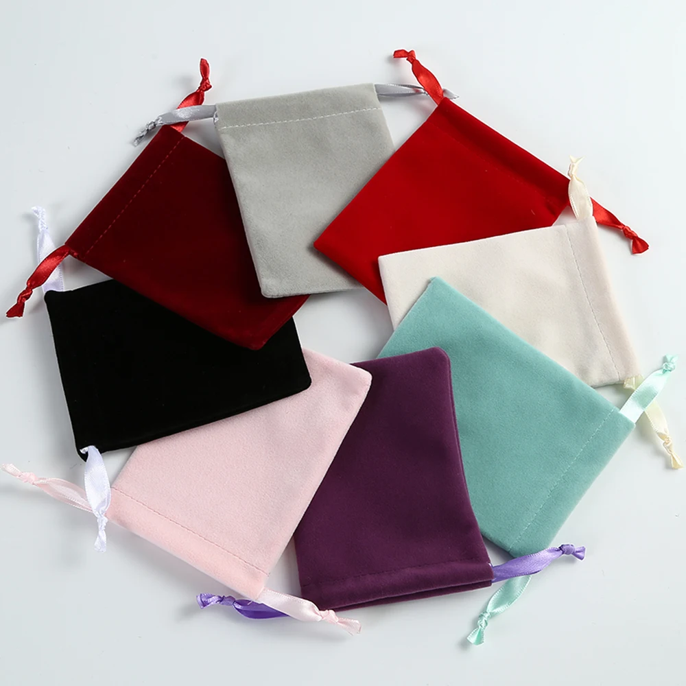 Thick Velvet Jewelry Bag for Wedding Party Candy Earring Bracelets Packing Mariage Organizer Gift Pouch Custom Jewelry Display