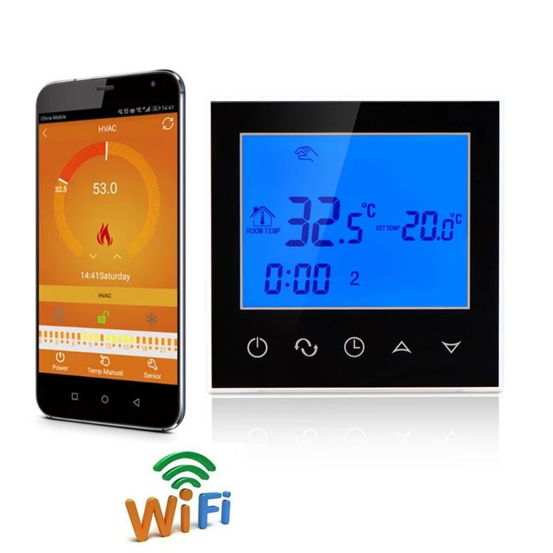 

Digital Wifi Smart Floor Heating Thermostat 16A LCD Display Electric Heating Thermostat Room Programmable Temperature Controller
