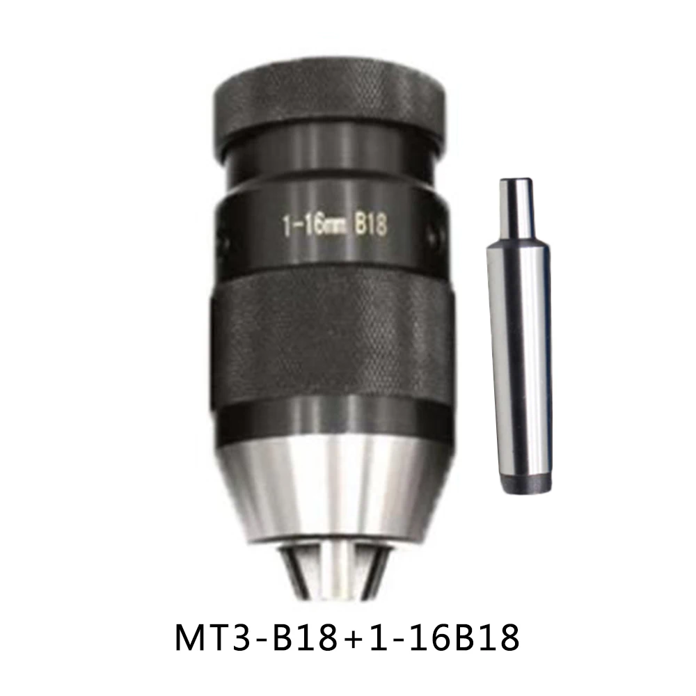 Самозатягивающийся БЕСКЛЮЧЕВОЙ сверлильный патрон MT2 B18 хвостовик Morse конус 1 16 мм
