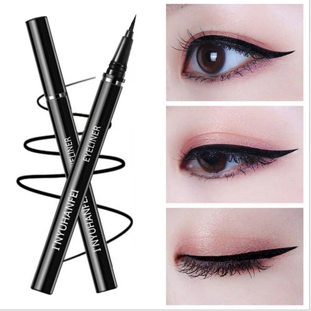 Professional Black Liquid Eyeliner Waterproof Long-lasting Make Up Women Comestic Eye Liner Pencil Crayon Eyes Marker Pen - Eyeliner - AliExpress