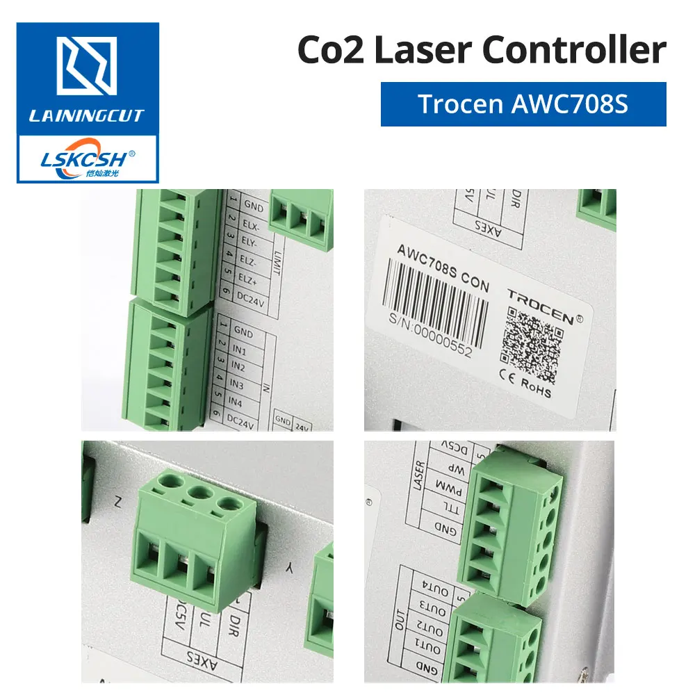 LSKCSH Trocen AWC708S CO2 система лазерного контроллера для Co2 лазерной гравировки резки оптовая продажа заменить AWC708C Lite Ruida