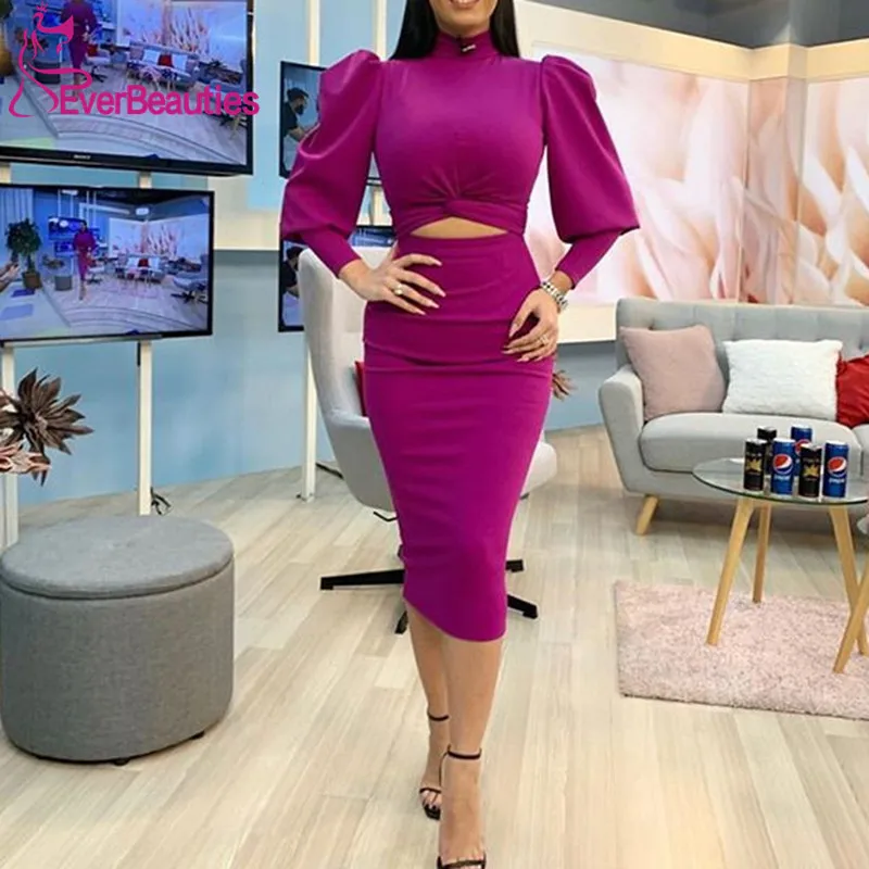 Robe De Soiree Русалка Вечерние платья длинное вечернее платье с рукавами атласное с высоким воротом Abiye vestido de festa