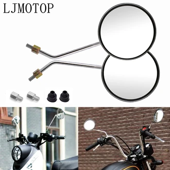 

Free Shipping Motorcycle Round Back View Mirror Moped Side Mirror 8mm 10mm For Yamaha FZR 600 FZ600 TRX850 FZR400 BT1100 XJR400