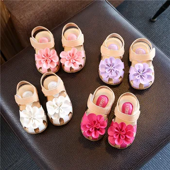 

Summer New Children's Sandals Girls Baotou Sandals Breathable Lightweight Non-slip Wear-resistant Baotou Flower Baby Shoes