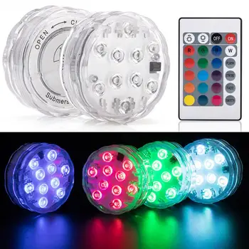 

With Remote Control Swimming Pool For Pond 10 LEDs Garden Underwater Light