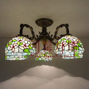 

tiffany style sunflower ceiling light dining-room bedroom lamp