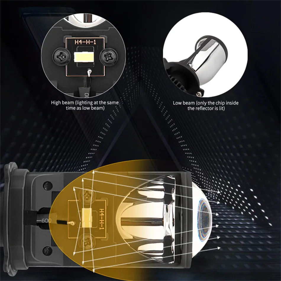 Canbus 90W/Pair Lamp H4 LED Mini Projector Lens Automobles Bulb 20000LM Conversion Kit Hi/Lo Beam Headlight 12V/24V RHD LHD led car lights led lights led bulbs led headlights led car headlights car headlamps