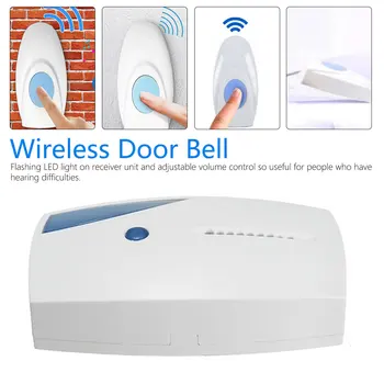 

Control Door Bell LED Receiver Home Wireless Doorbell 36 Tunes Chimes 100M Range Digital Remote