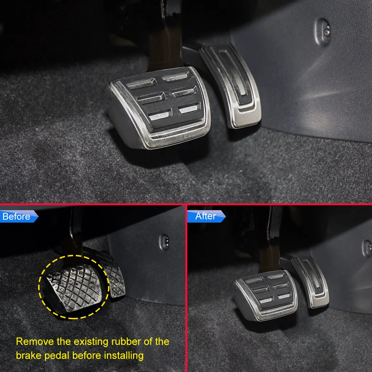 Сталь ног чехол для педали газа тормоза комплект VW Golf GTI R MK7 Tiguan Touran Arteon Passat B8 Octavia
