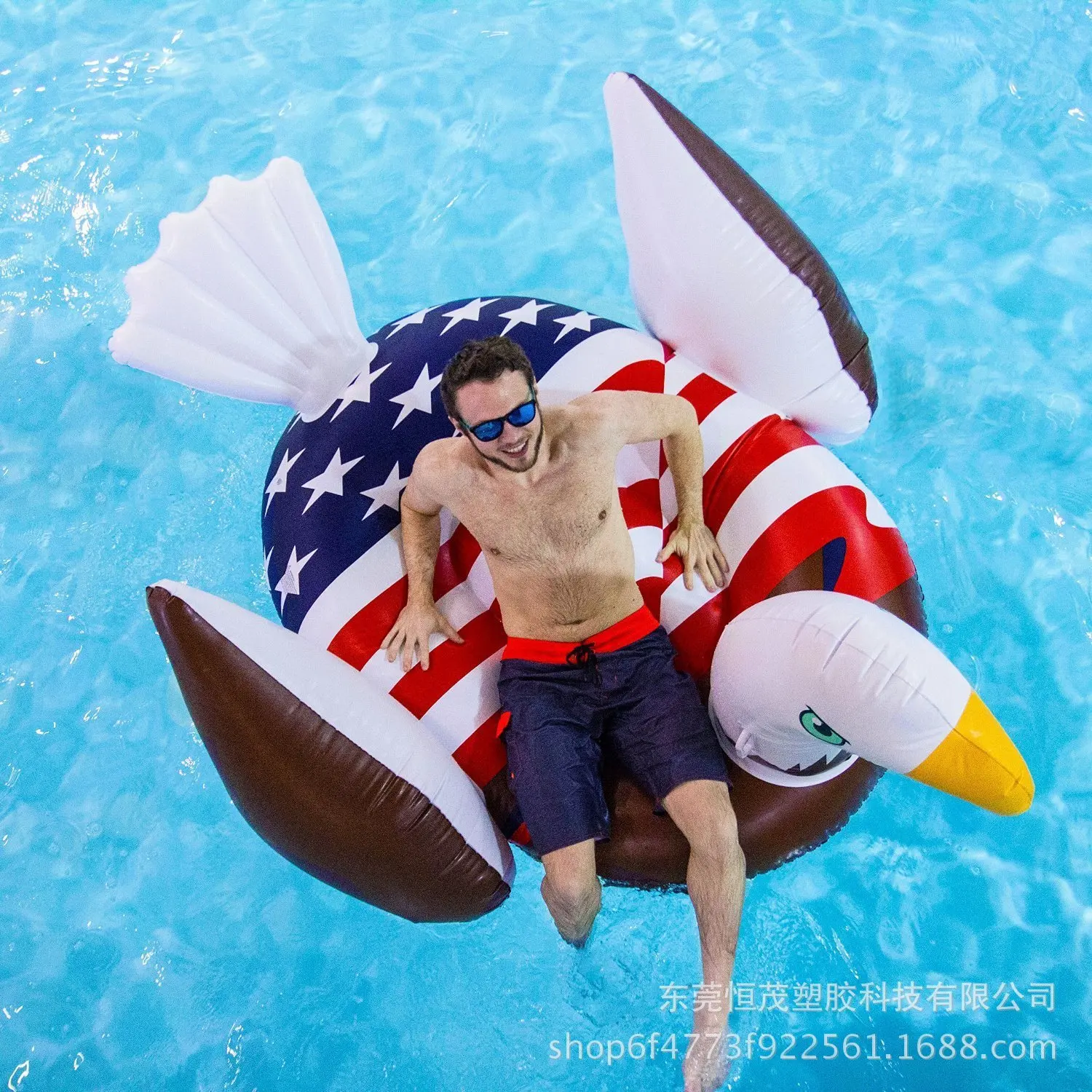 

Inflatable Eagle Floating Row PVC Inflatable Eagle Riding Water Adult Inflatable Rides Floating Row Stripes Eagle