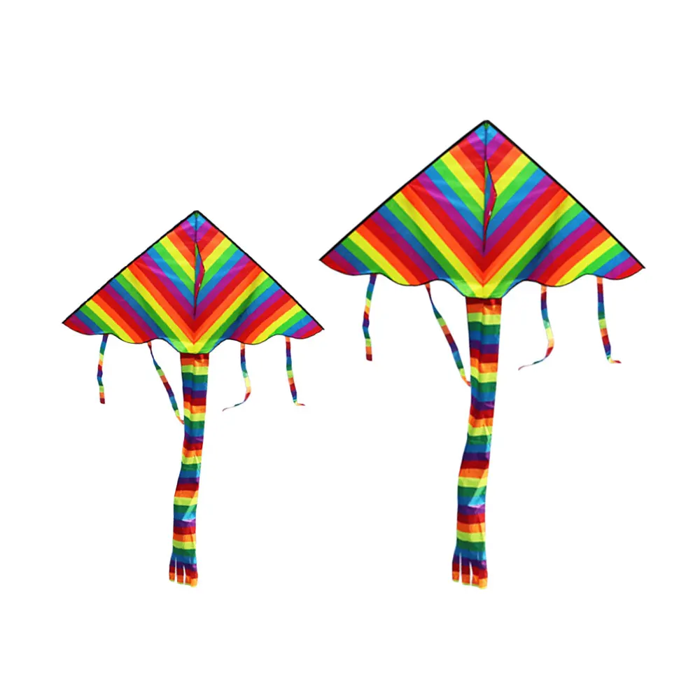 Long Kite Rainbow Kite Exercise Good Weather Empty Spaces Multicolor Chemical Fiber Cloth Kite Children Toy Beginning Ability