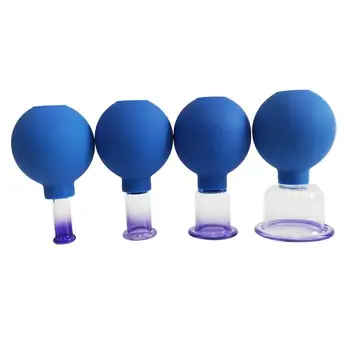 

4pcs Vacuum Cupping Cups Vacuum Durable Portable Soft Silicone Body Back Cupping Cups Suction Cans for Women