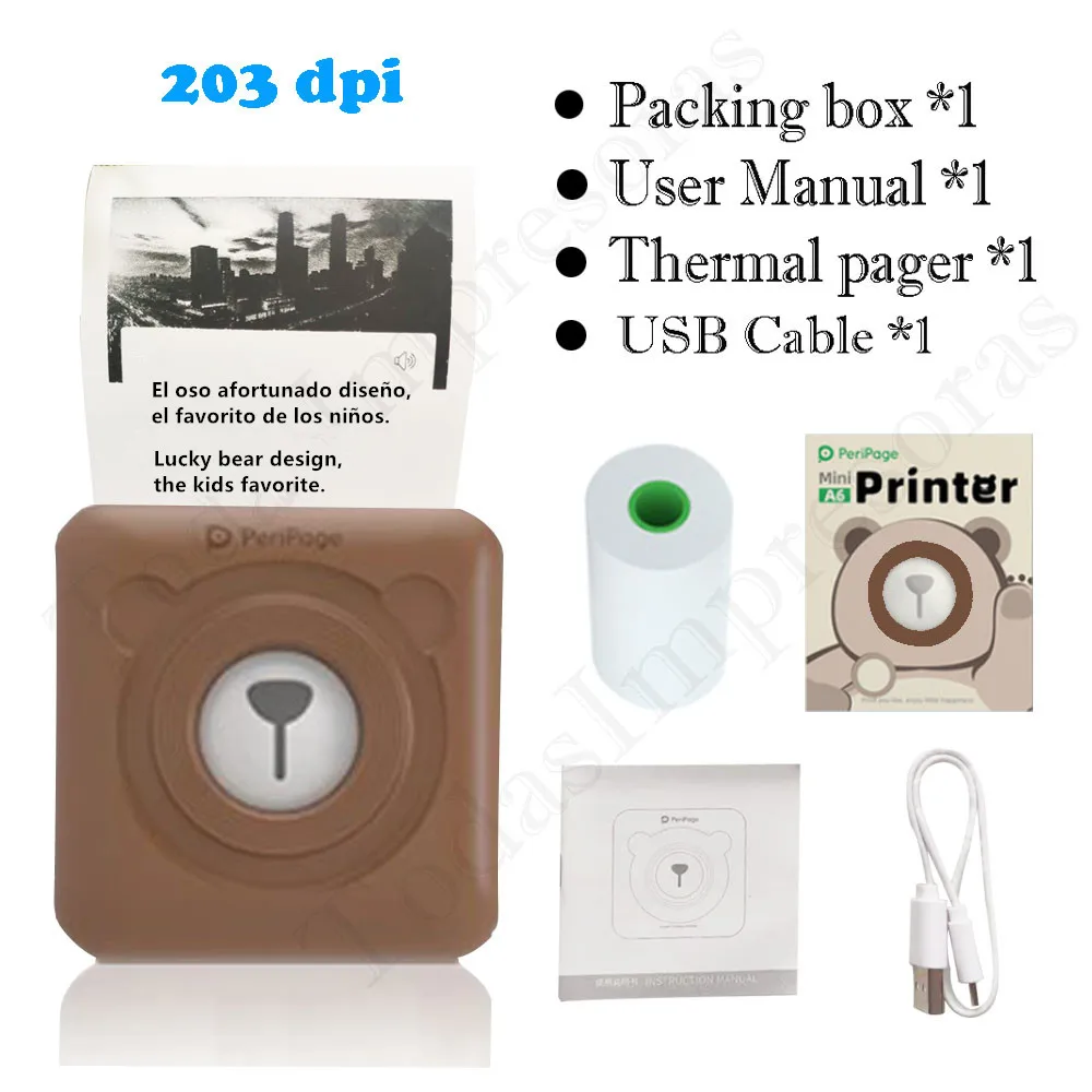 Peripage A6 Mini Photo Printer Thermal Printer 203dpi 304dpi Options Mobile  Phone Inkless Wireless Printer Paper Protection Case - Printers - AliExpress