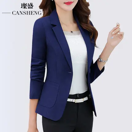 Mode kleine pak vrouwen korte sectie lente toevallige lange mouwen Slim Koreaanse Version was dun OL dames herfst trend - Цвет: 1