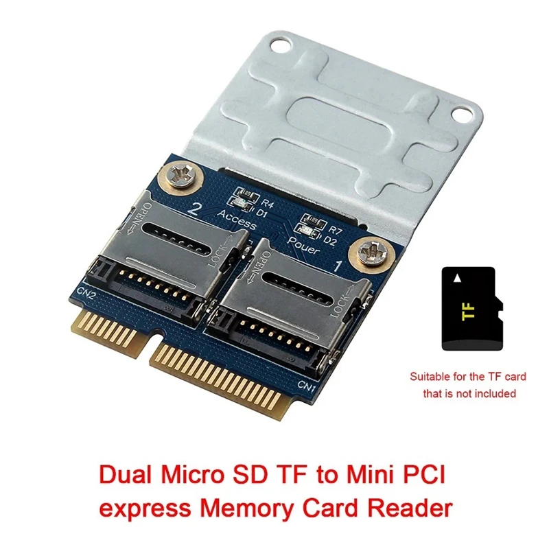 Двойной Micro-Sd Tf к Mini Pci Express устройство для чтения карт памяти адаптер конвертер карты для ноутбука
