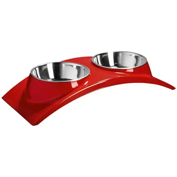 

SUPERDESIGN bowl double Superdesign Elegance melamine pedestal red 2 x 0.16 L