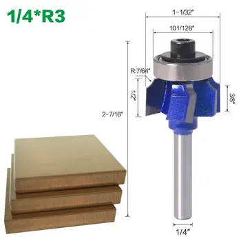 

1/4" Shank Router Bit 4 Teeth Edge Trimmer R1/R2/R3 Woodwork Milling Cutter
