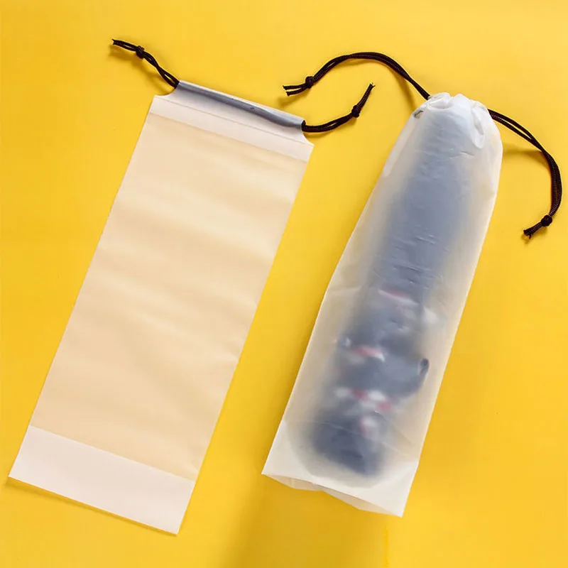 Waterproof Umbrella Storage Bags Portable Outdoor Travel Organizer Translucent Drawstring Reusable Umbrella Container Bag