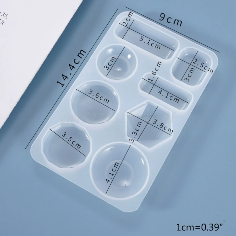 크리스탈 에폭시 수지 금형, 기하학적 귀걸이 귀 펜던트 주조 실리콘 금형, DIY 공예 보석 만들기 도구
