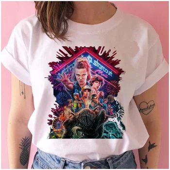 

Stranger Things season 3 T Shirt T-shirt femme tee Shirts funny clothing Women Upside Down Tshirt Eleven Female Graphic grunge
