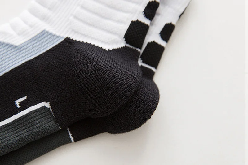Новинка, одна пара, профессиональные спортивные носки унисекс из хлопка для взрослых, плотные дышащие носки до колена для баскетбола