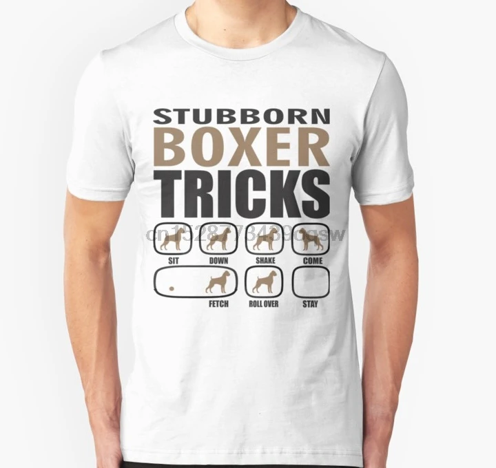 

Men tshirt Boxer Stubborn Gift Boxer Owner Gift Boxer Dog Gift T Shirt(1) Printed T-Shirt tees top