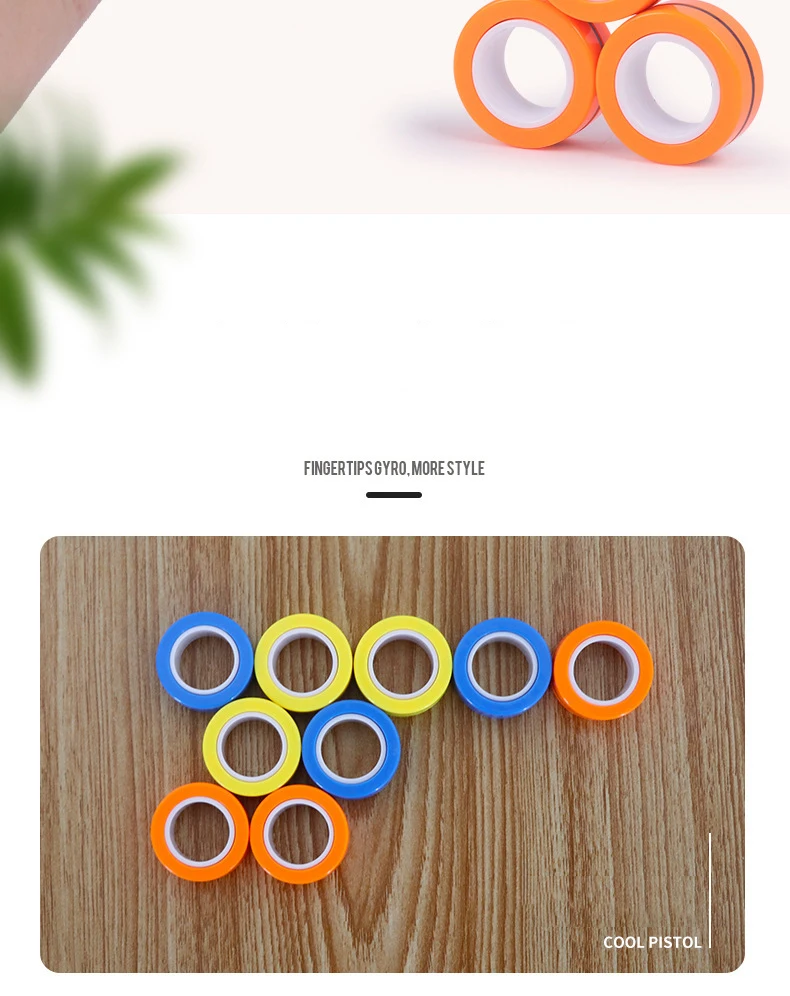 Fingears Magnetic Rings - Orange – Blue Seven