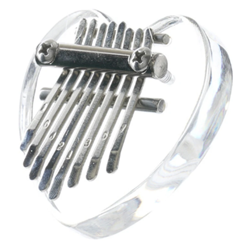 8 Keys Mini Kalimba Portable Thumb Piano Transparent Fit for Kids Adults Beginners Professionals Music Gift | Спорт и развлечения