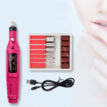 

1 Set Electric Nail Drill Machine Milling Cutters Manicure Tips Polishing Manicure Pedicure Electric Nail Drill File Equipment