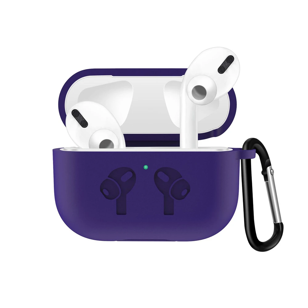 Чехол для наушников для Apple Airpods Pro, силиконовый защитный чехол, чехол для зарядки с пряжкой