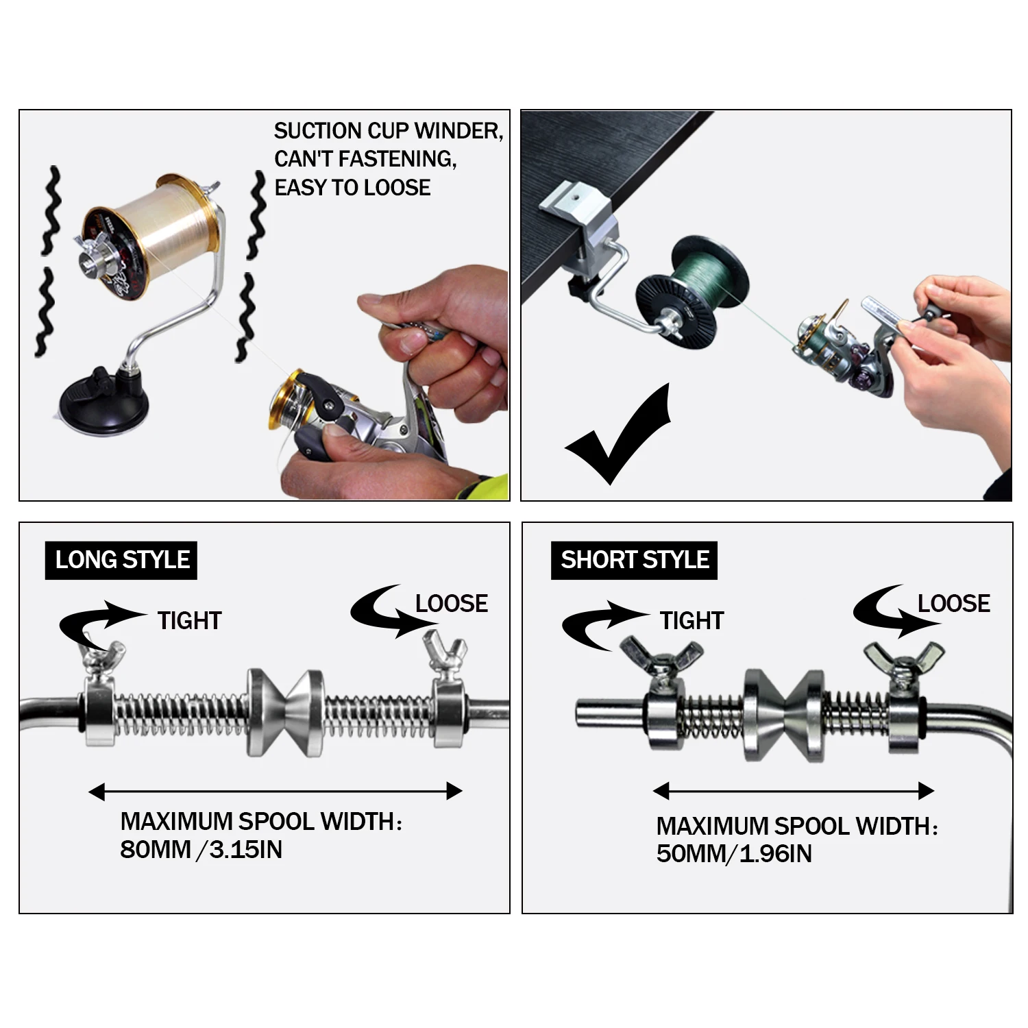 Рыболовная леска Алюминиевый зажим рыболовная система намотки снасти