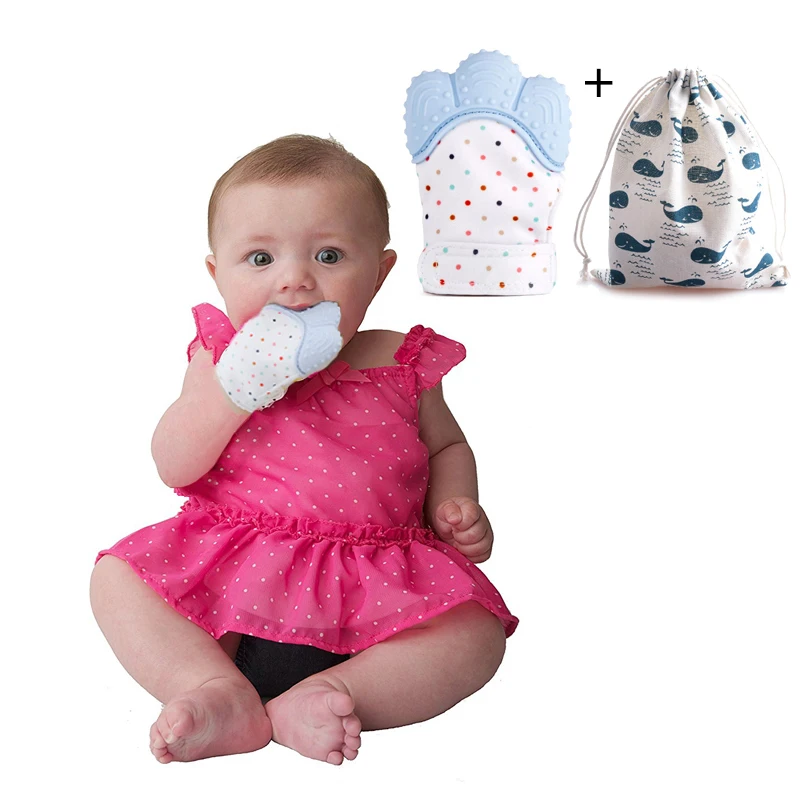 

1pcs BPA Free Baby Teethers Gloves Infant Teething Biting For Baby Baby Care Silicone Teethers Dental Care Toothbrush Training