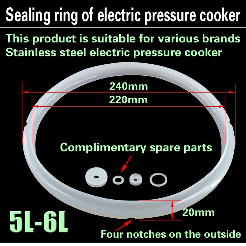5-6L electric pressure cooker seal ring pressure cooker accessories silicone ring pressure cooker pot ring 5-6L electric pressure cooker seal ring pressure cooker accessories silicone ring pressure cooker pot ring