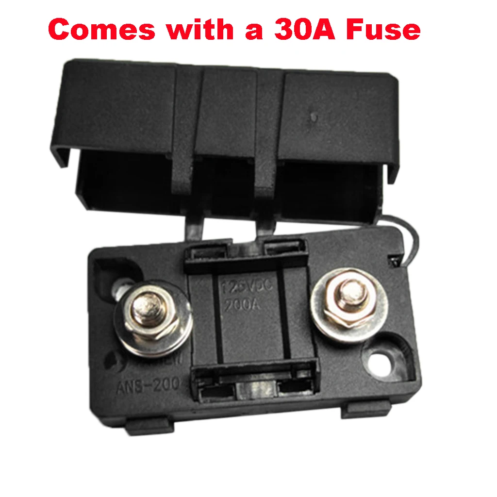 30A Heavy Duty Mini ANS Fuse Holder with 5pcs ANL Fuses for Car RV