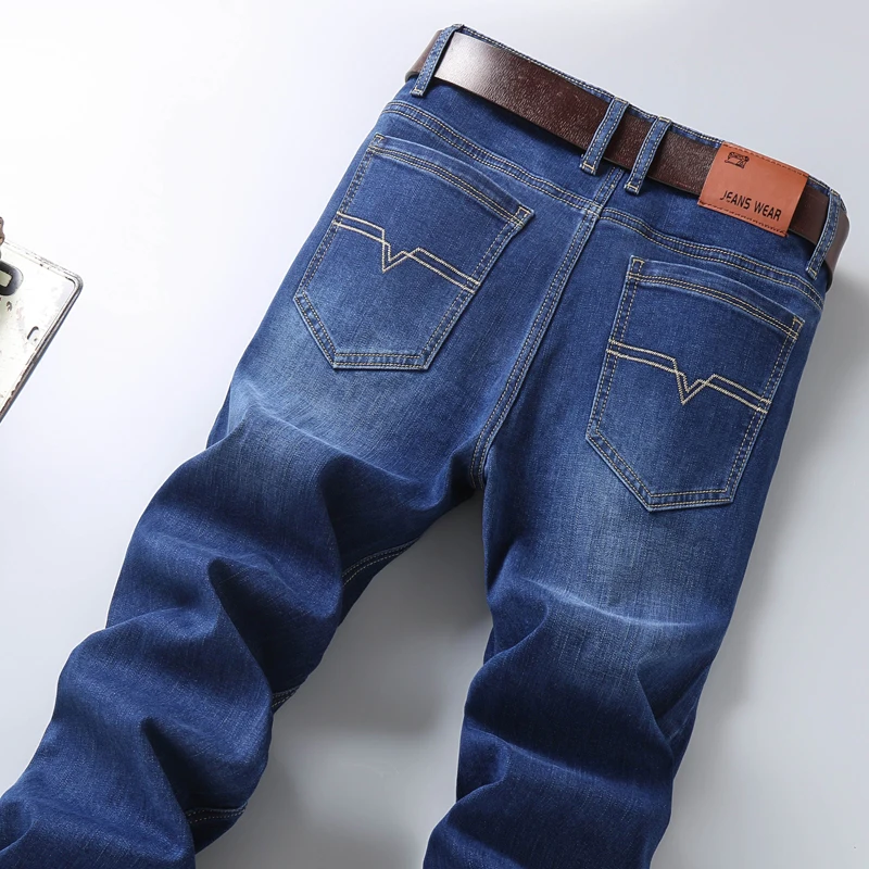 2019 New Mens Fashion Black Blue Jeans Men Casual Slim Stretch Jeans Classic Denim Pants Trousers Plus Size 28-40 High Quality 2019 New Mens Fashion Black Blue Jeans Men Casual Slim Stretch Jeans Classic Denim Pants Trousers Plus Size 28-40 High Quality