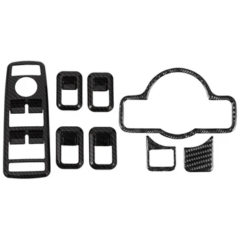 

Car Interior Decor Door Window Switch Cover Trims with Headlight Frame Cover