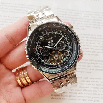 

Breitling- Luxury Brand Mens Watches Mechanical Wristwatches Stainless Steel Strap men's wristwatch women classic business