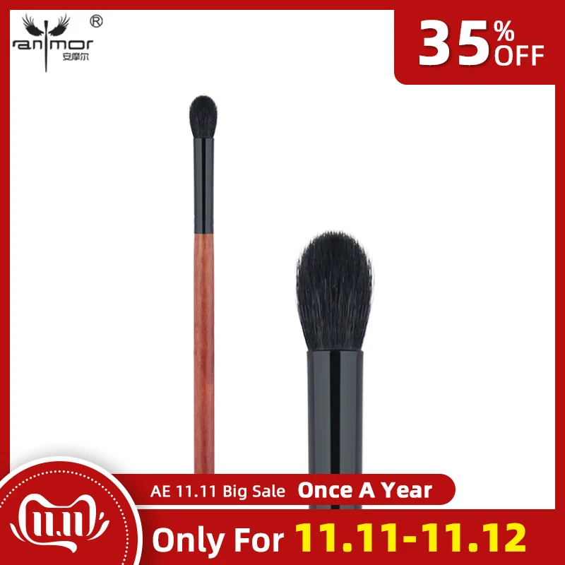 

Anmor Makeup Brushes Goat Hair Tapered Blending Brush High Quality Eye Brushes for Daily Professional Make Up Cosmetic Cleaner