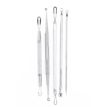 

High Quality 5Pcs/set Blackhead Pimple Blemish Comedone Acne Extractor Remover Tool Set Kit