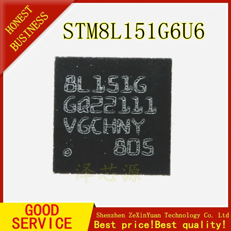 10 шт. STM8L151G6U6 8L151G QFN-28 16 МГц 32KB 8-битный микроконтроллер чип