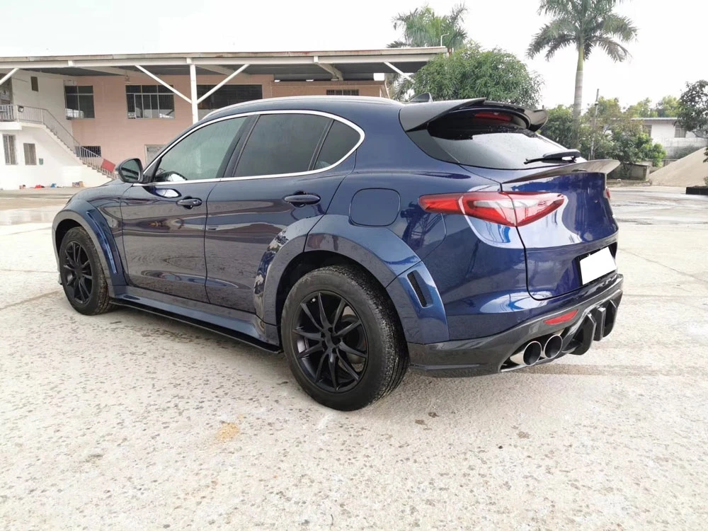 Боковые юбки для Alfa Romeo Stelvio 2017 2018 2019 фартуки из углеродного волокна/детской