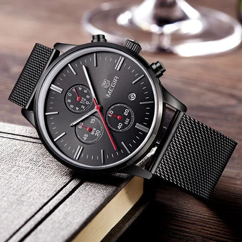 

Multi-functional timing waterproof calendar quartz men's watch business fashion versatile men's watch