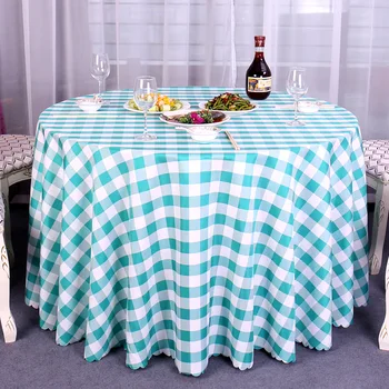 

Table Cover Garden Woven Plaid Round Tablecloth Romantic Printing Table Cloth Outdoor Mat Decoration Wedding Apparel
