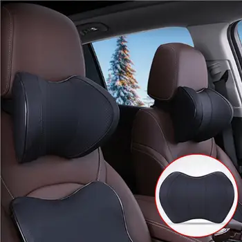 

Memory Foam PU Leather Car U-shaped Seat Headrest Neck Pillow Head Support Cushion Black For Car / Office / Home / Travel